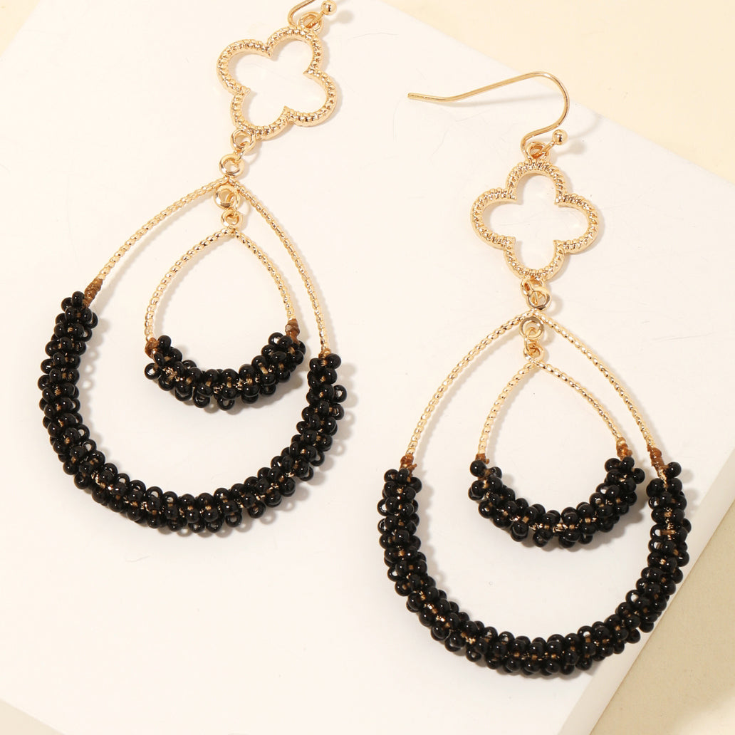 Beaded Teardrop Earrings