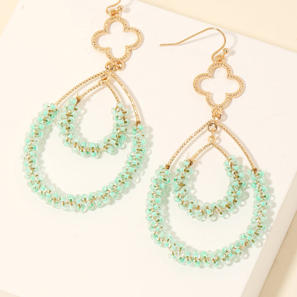 Beaded Teardrop Earrings