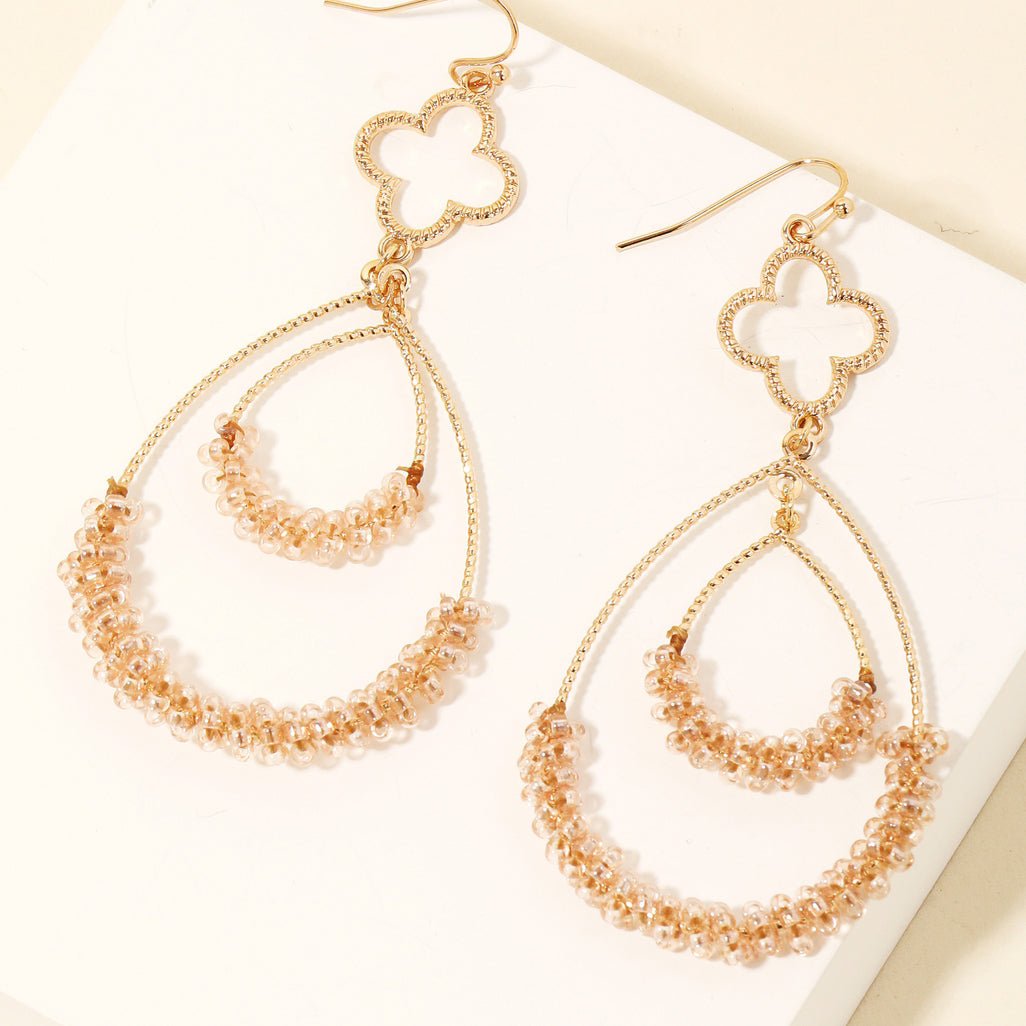 Beaded Teardrop Earrings