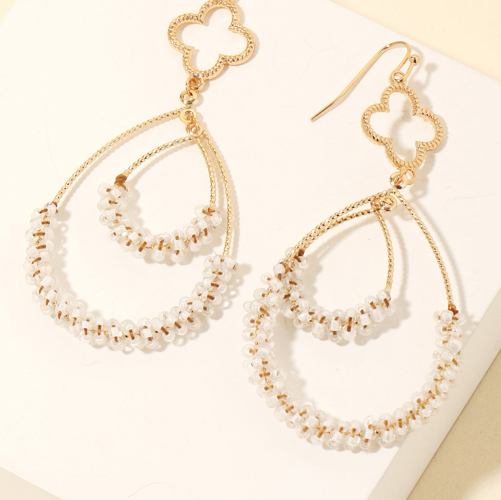 Beaded Teardrop Earrings