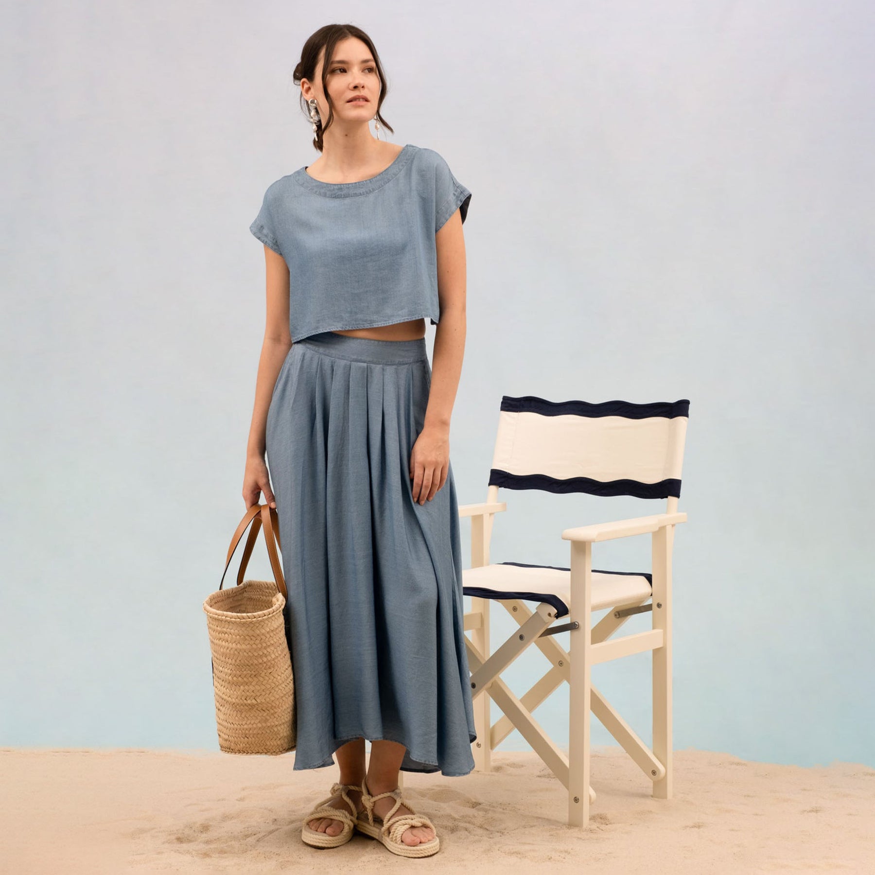 Caroline Chambray Skirt