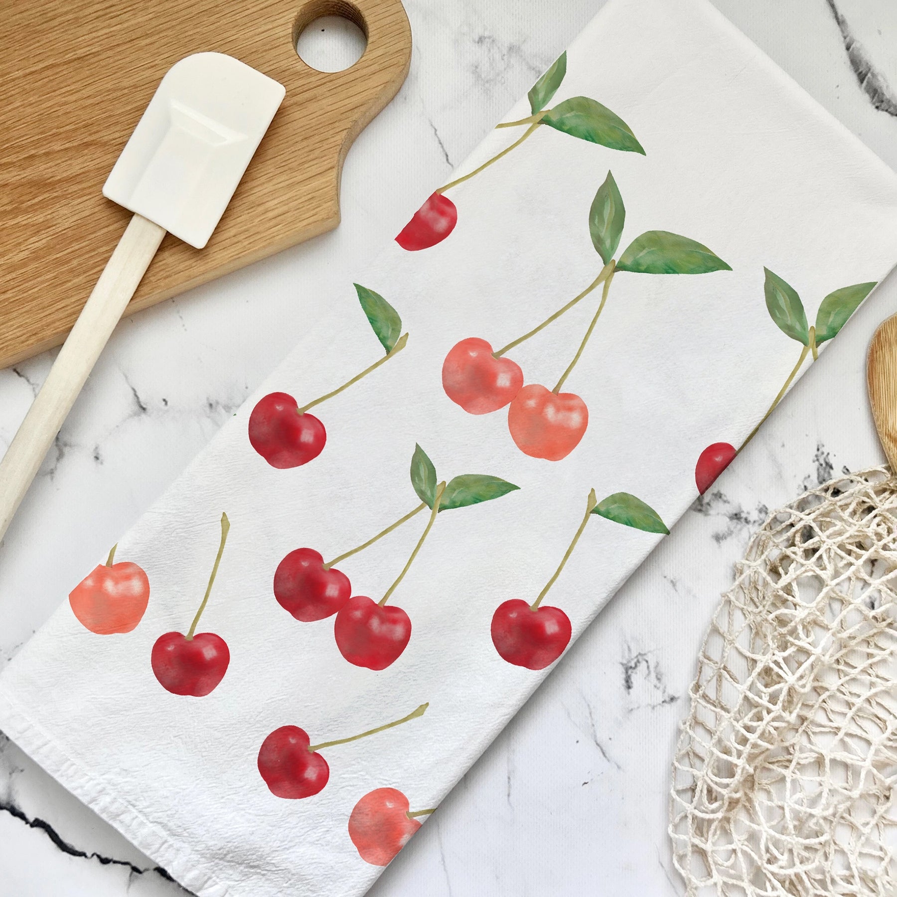 Cherries Tea Towel