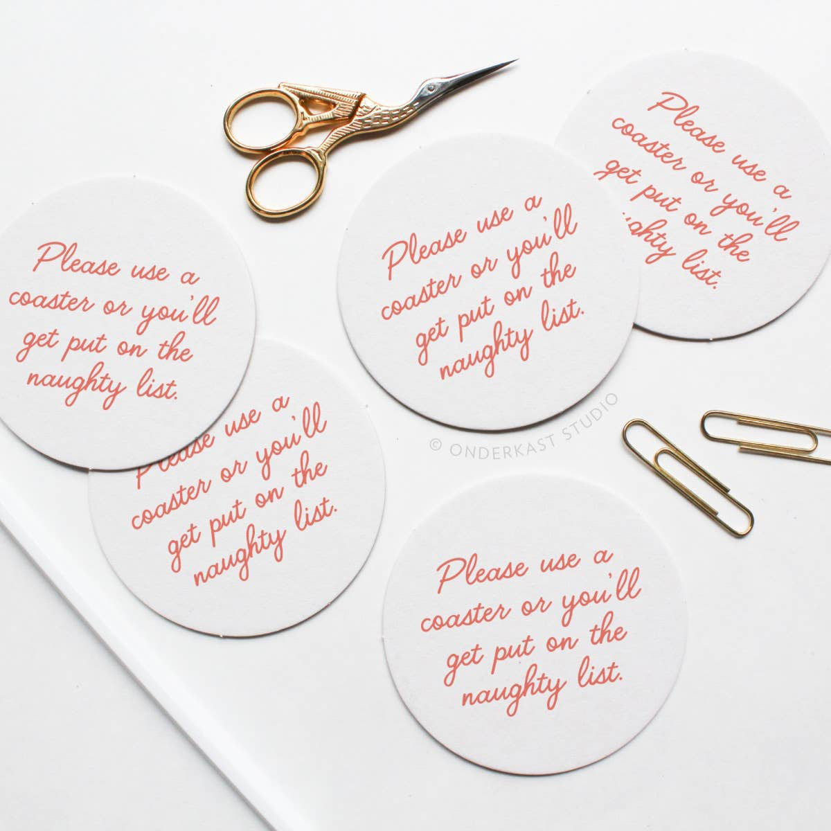 Naughty List Coaster Set