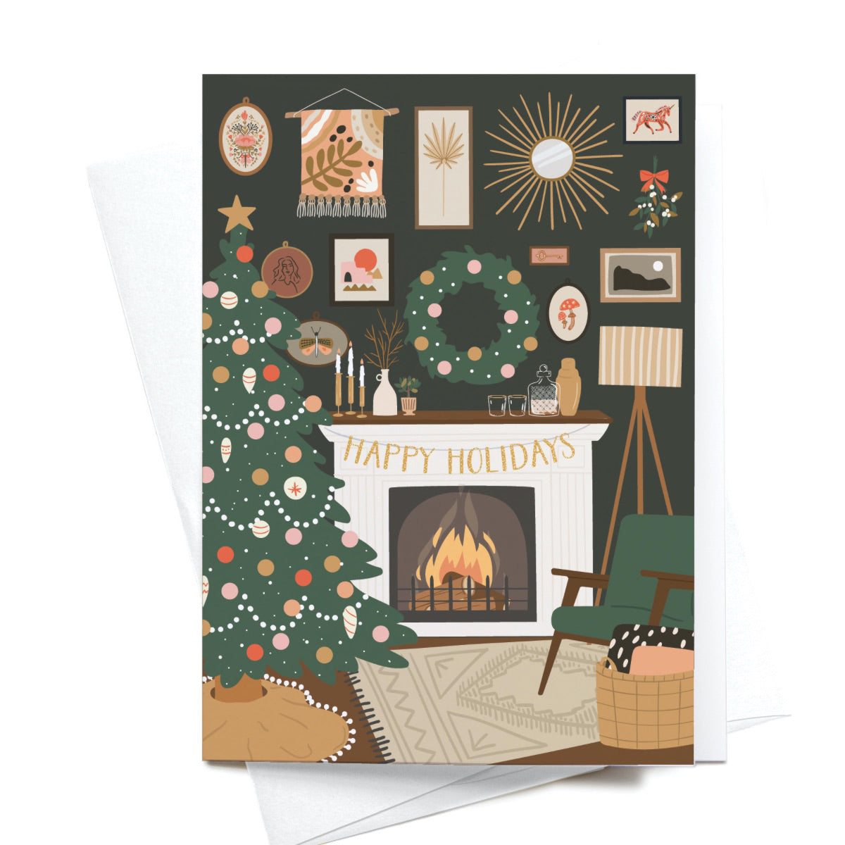 Cozy Fireplace Card