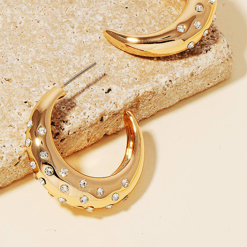 Crescent Hoop Earrings