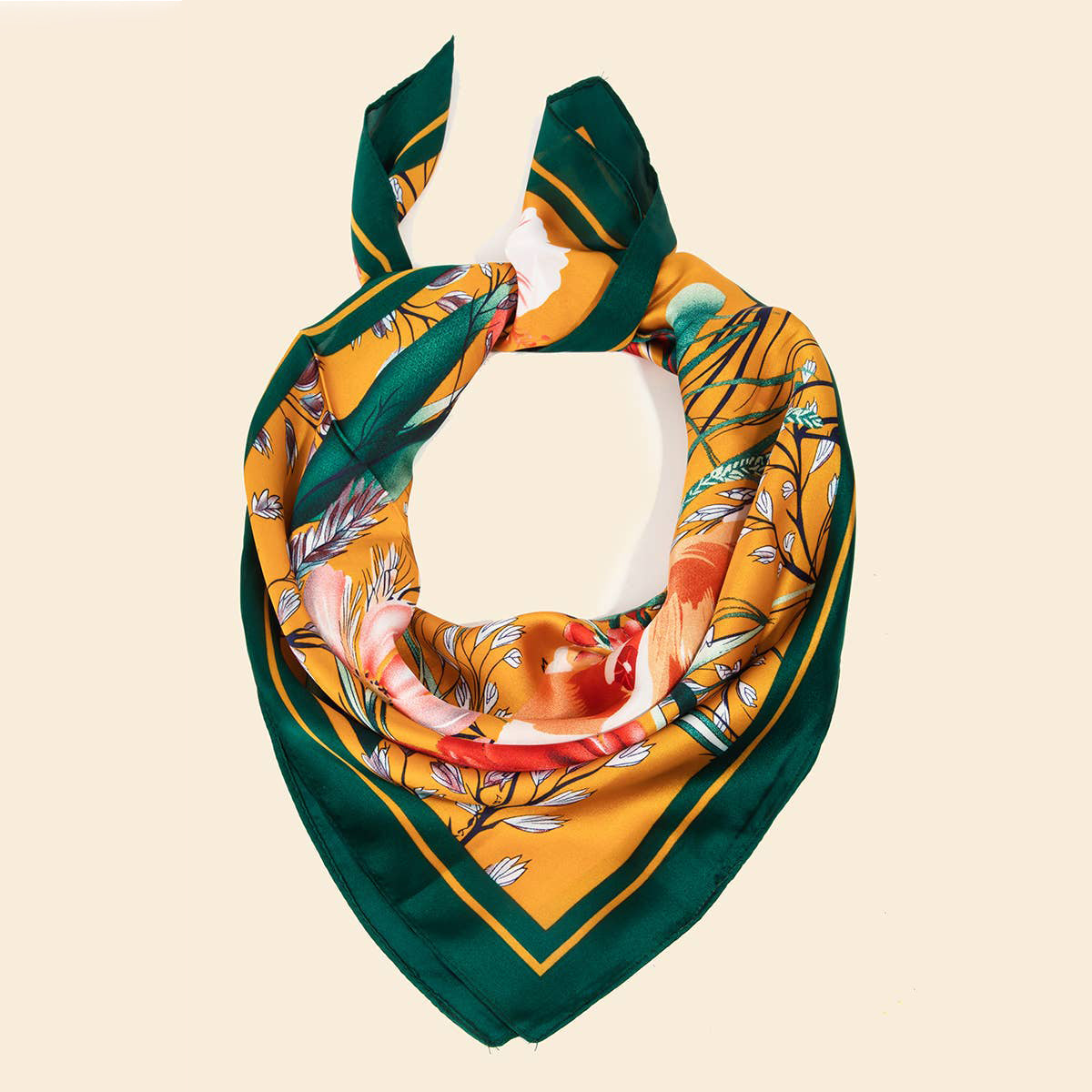 Golden Floral Scarf