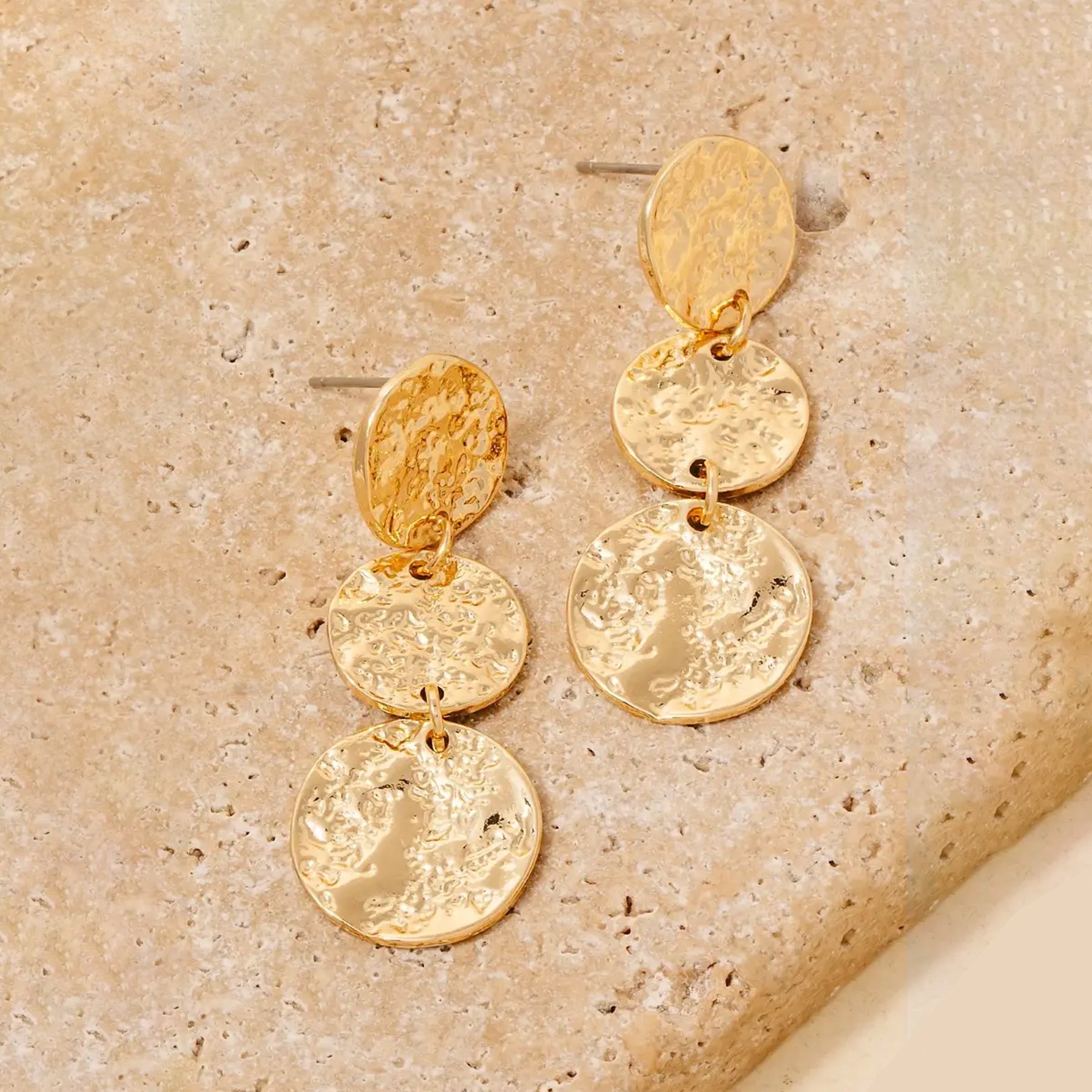 Hammered Coin Earrings