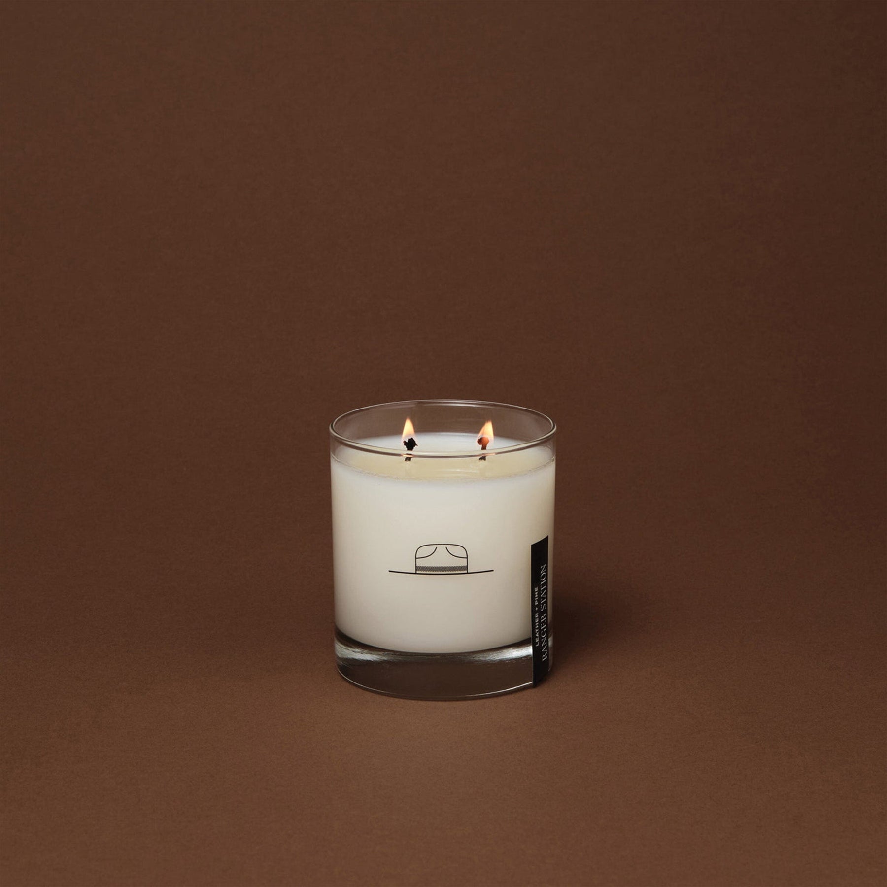 Leather + Pine Candle