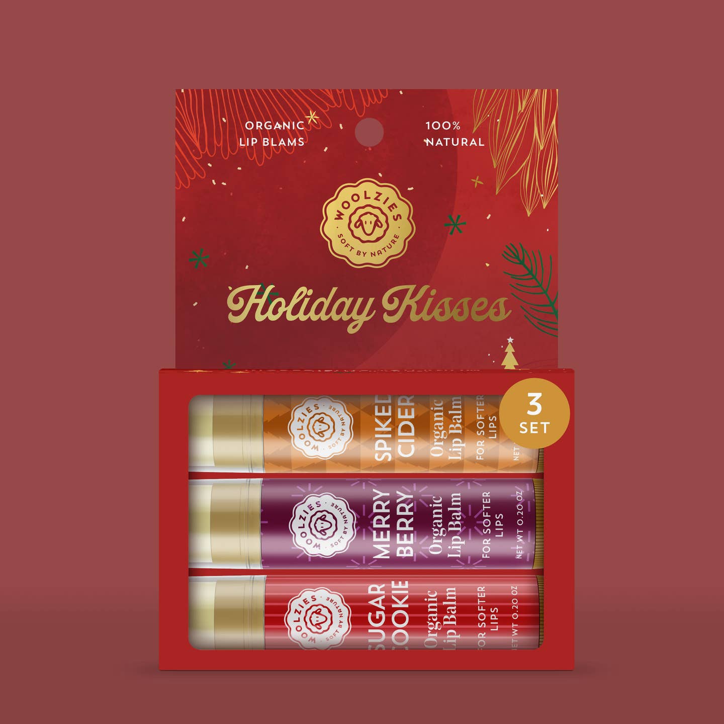 Holiday Kisses Lip Balm Trio