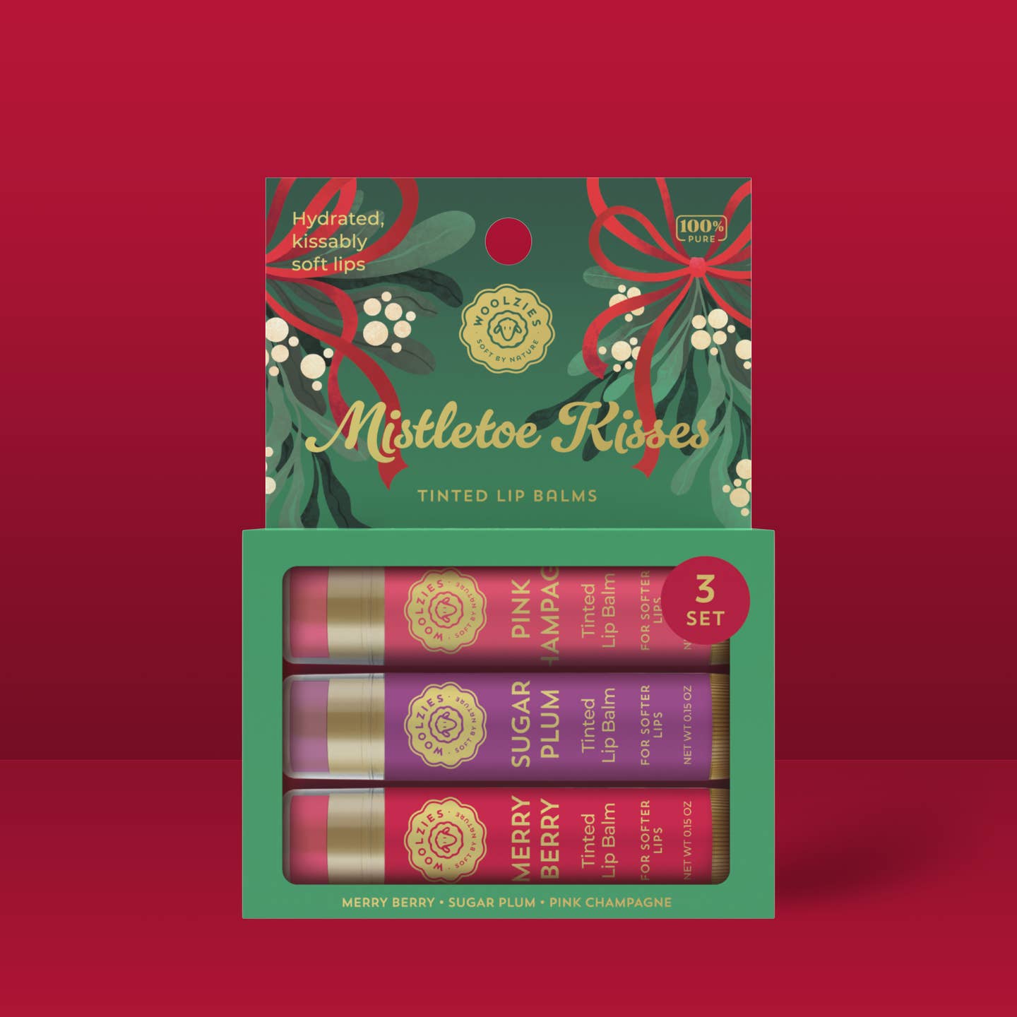 Mistletoe Kisses Lip Balm Trio