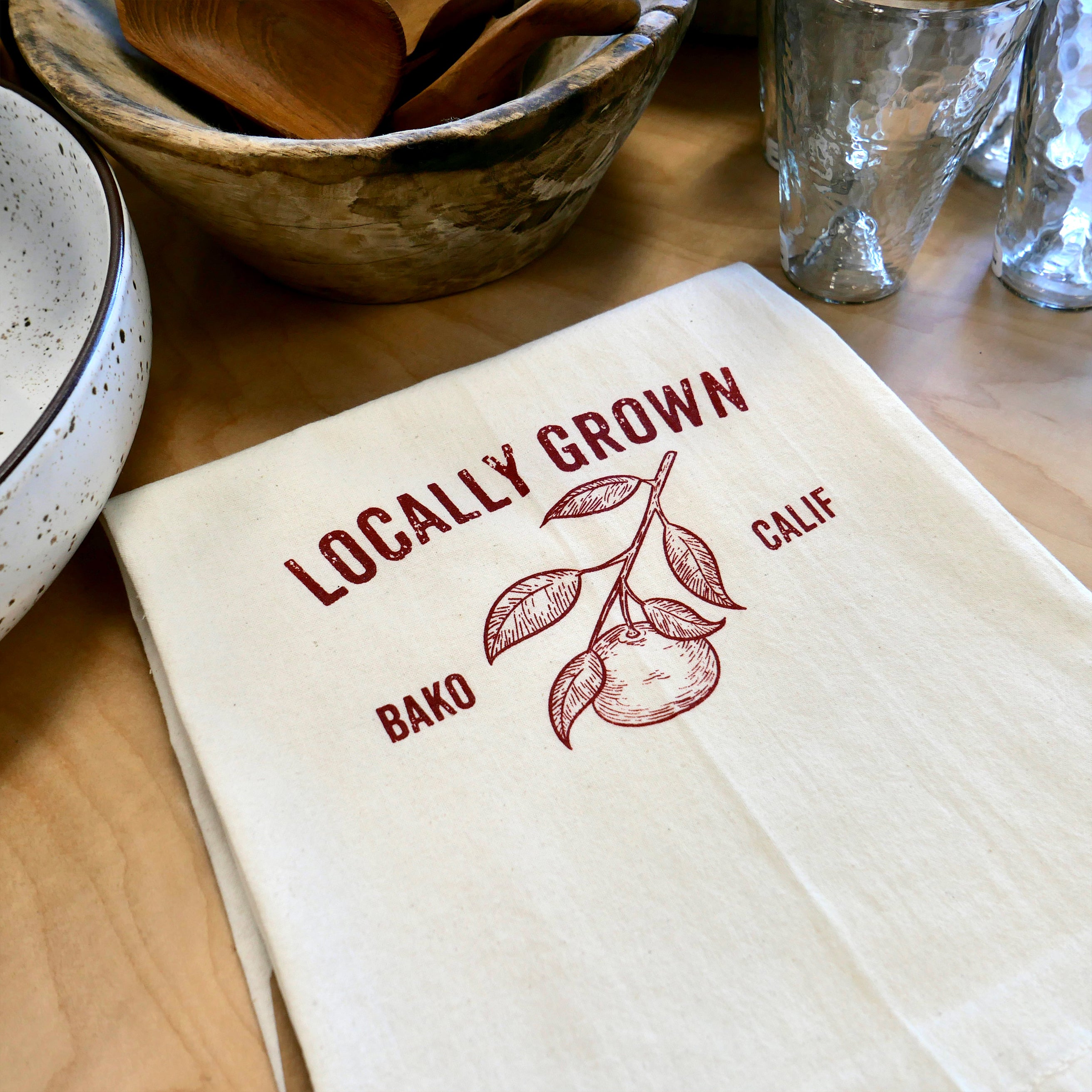 "Locally Grown" Tea Towel