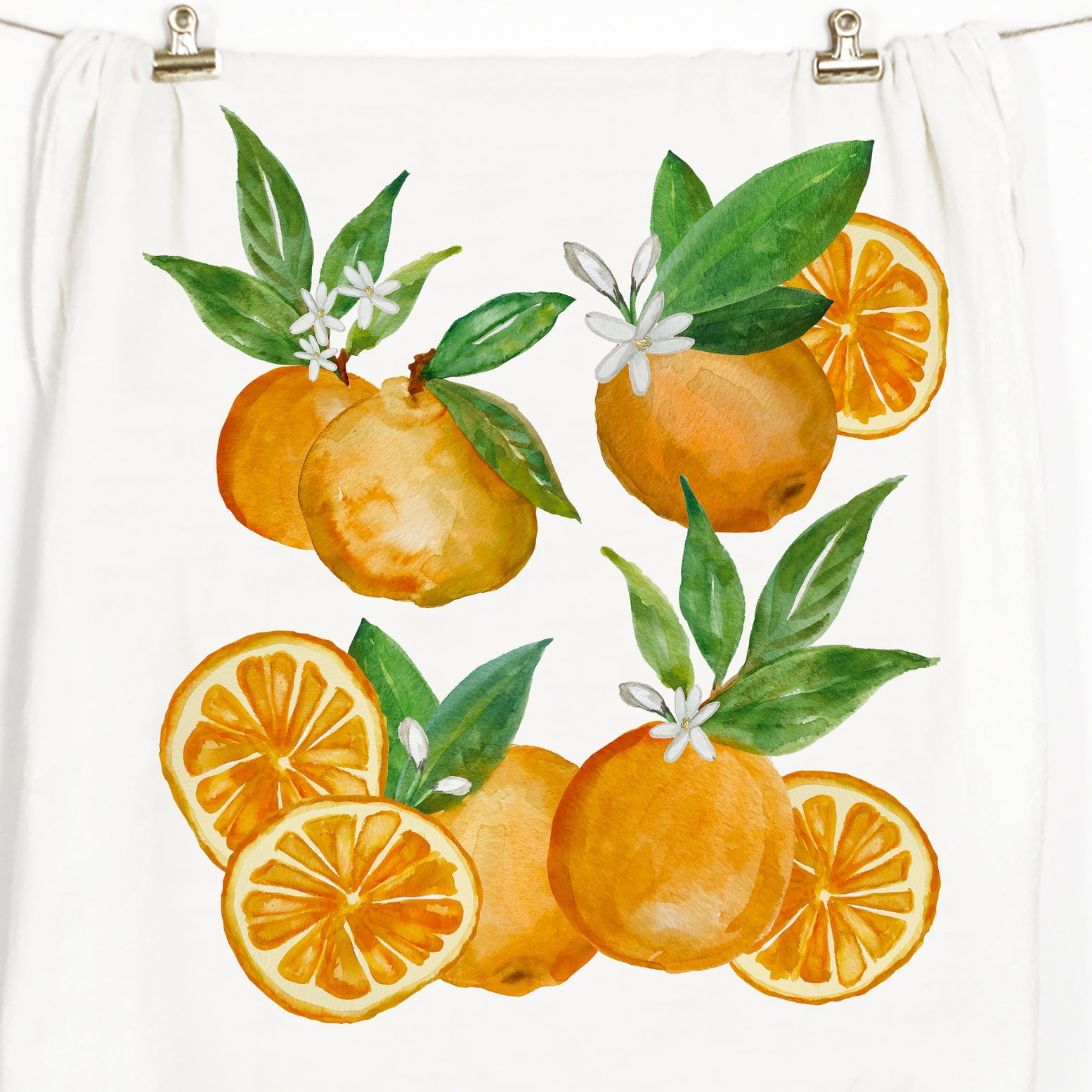 Oranges Tea Towel