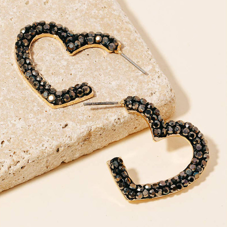 Pavé Heart Earrings