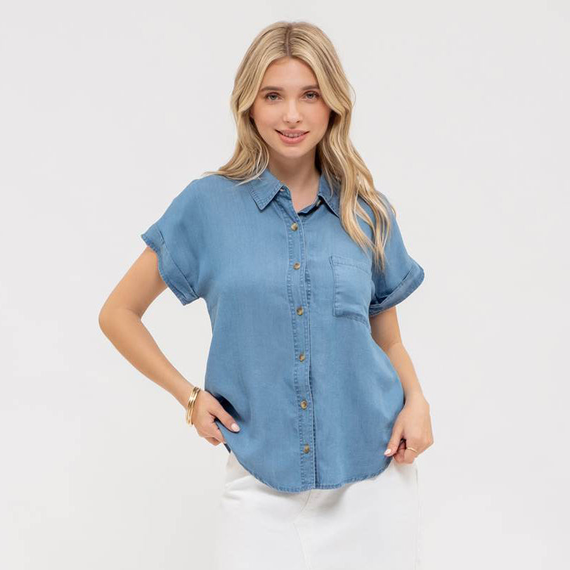 Reba Chambray Top