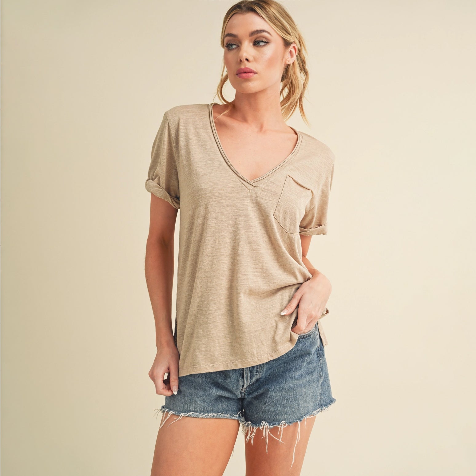 Zoie V-Neck Tee