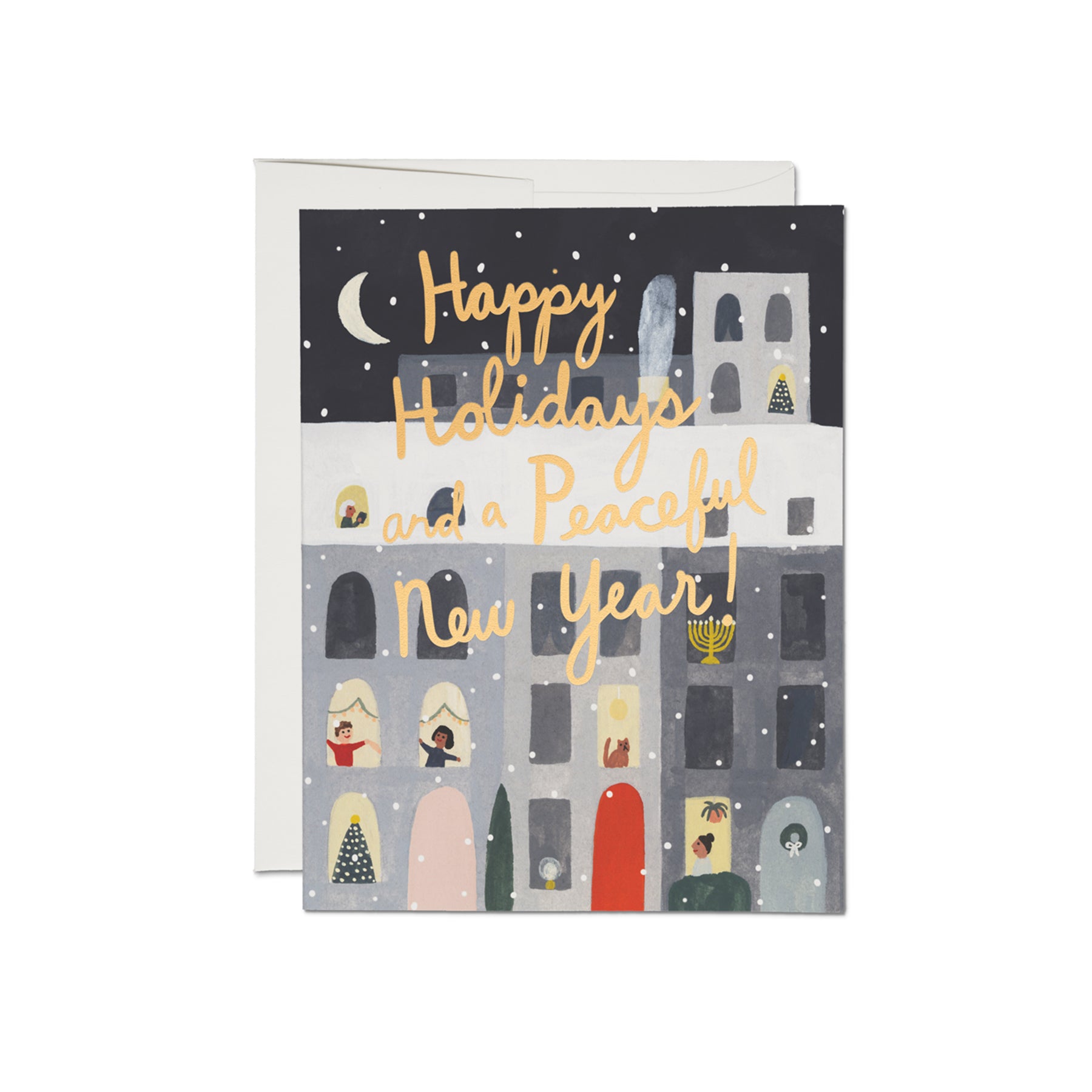 City Snow Holiday Card - Final Sale