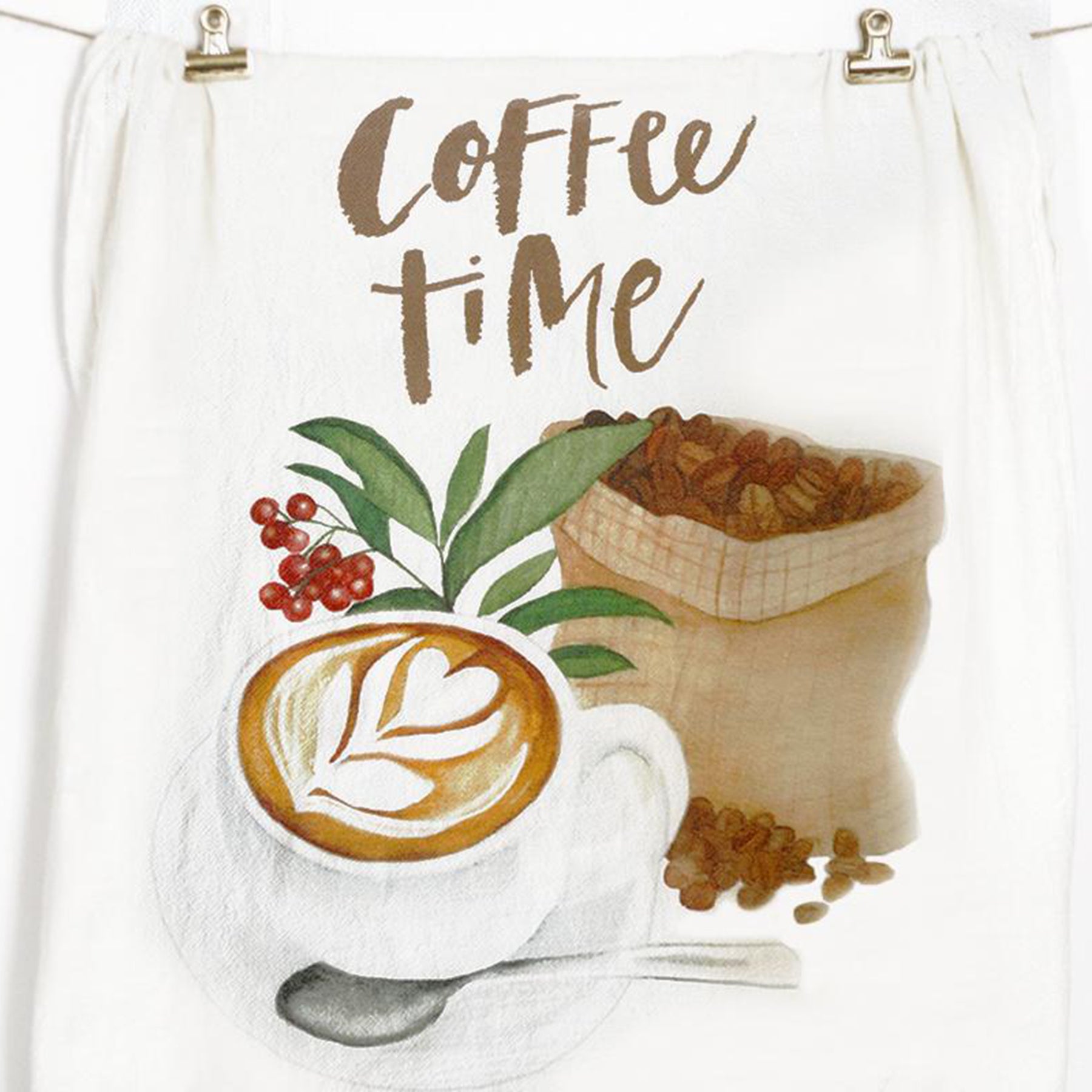 Coffee Time Tea Towel